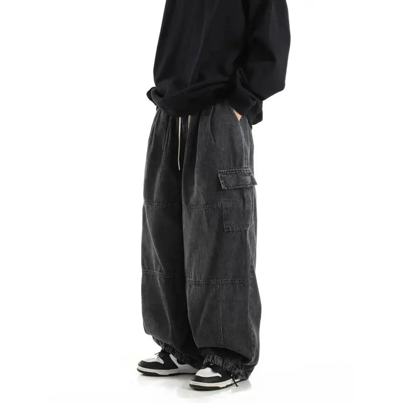 Relaxed Cargo Wide Jeans