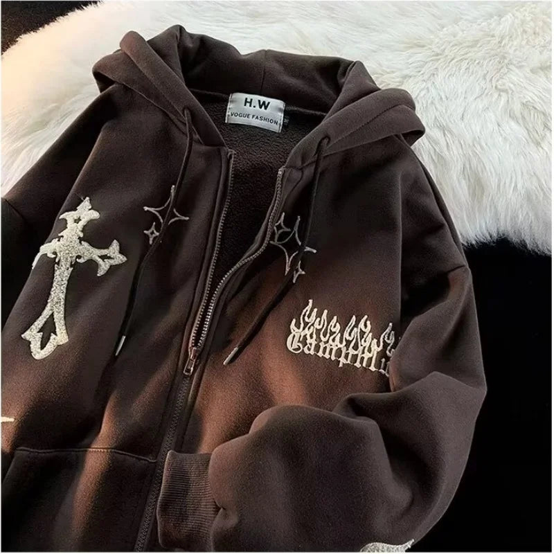 Urban Crossfire Long Patchwork Hoodie