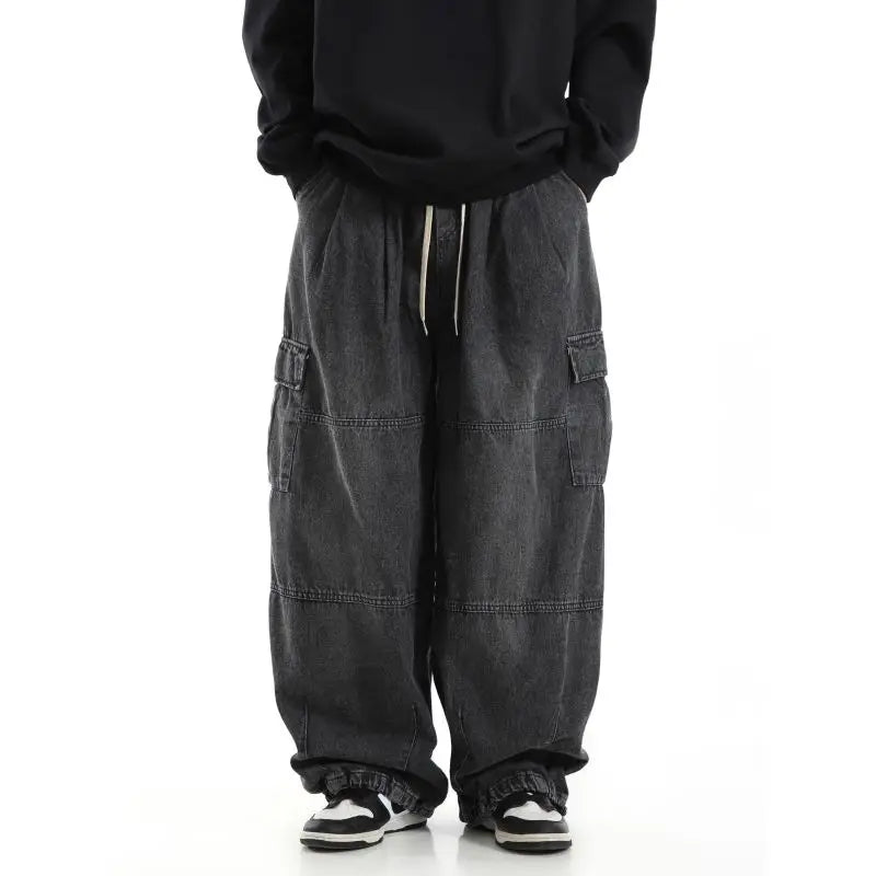 Relaxed Cargo Wide Jeans