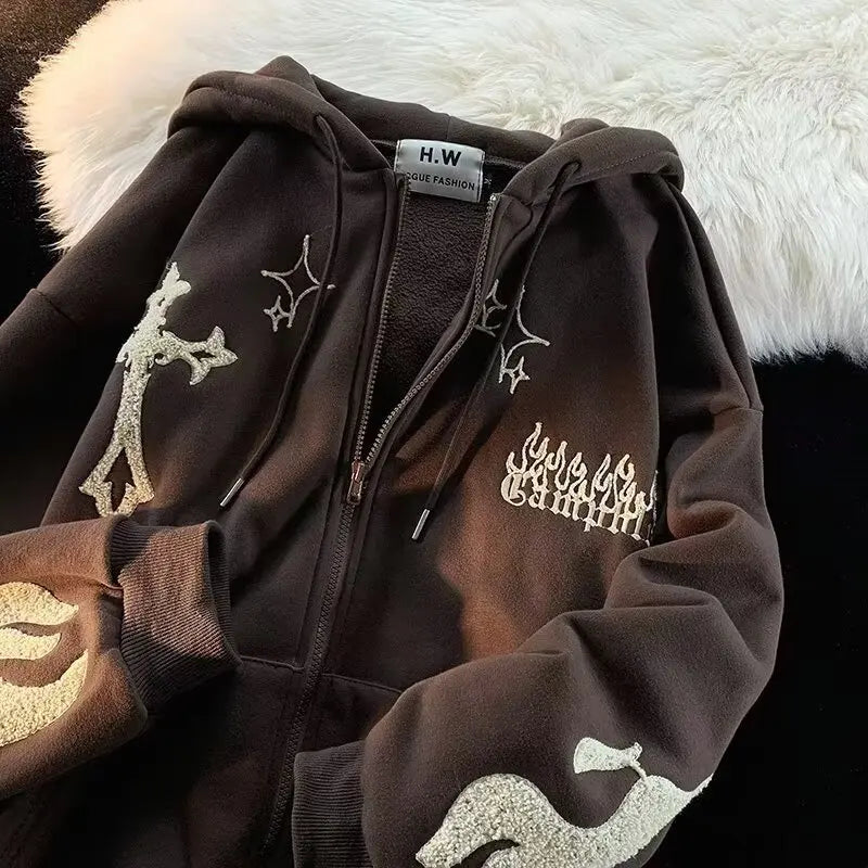 Urban Crossfire Long Patchwork Hoodie