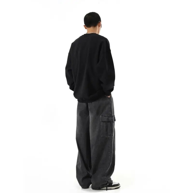 Relaxed Cargo Wide Jeans