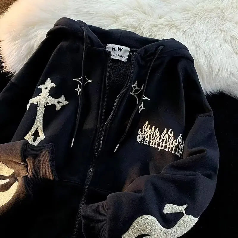 Urban Crossfire Long Patchwork Hoodie